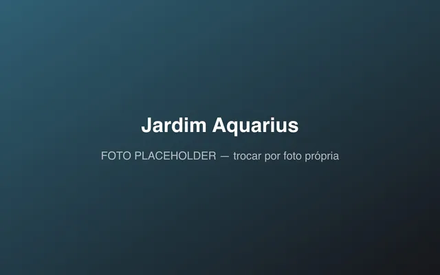 Vista de rua arborizada do Jardim Aquarius, em São José dos Campos, com restaurantes ao fundo